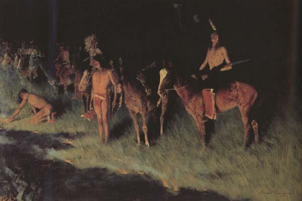 Frederic Remington The Grass Fire (mk43)